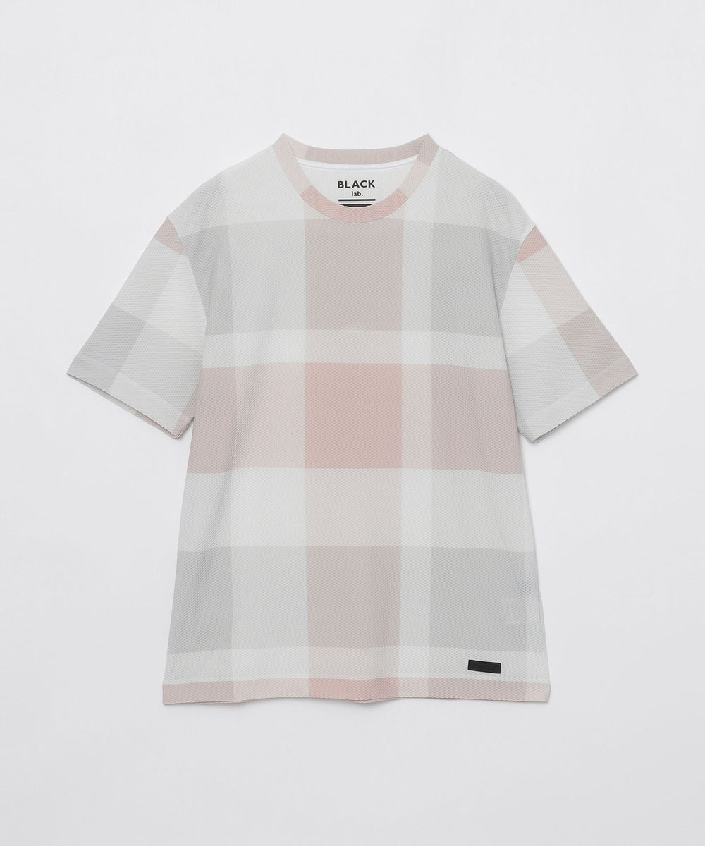 BLACK lab.】ブリーズメッシュクレストブリッジチェックTシャツ