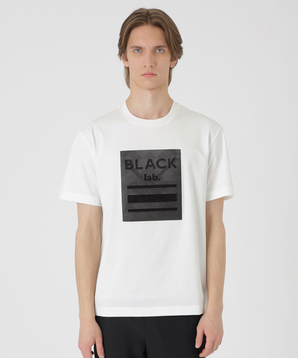 BLACK lab.】テクスチャーミックスグラフィックTシャツ（カットソー