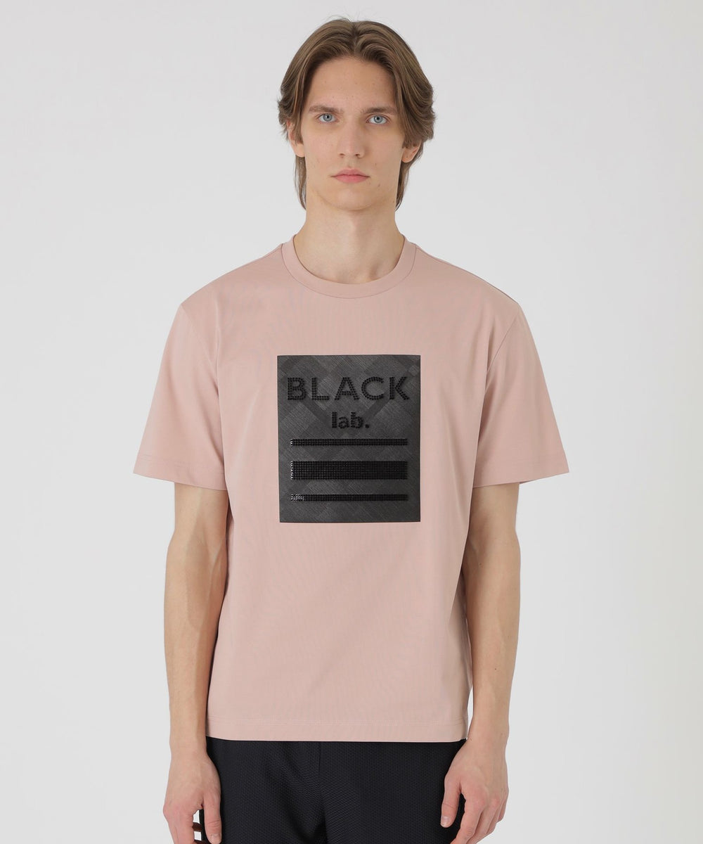 BLACK lab.】テクスチャーミックスグラフィックTシャツ（カットソー