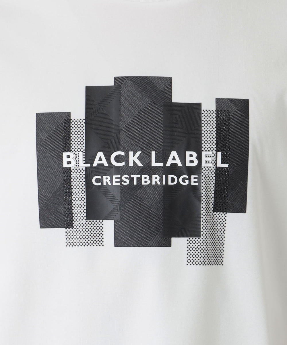 BLACK lab.】ラインストーンジオメトリックロゴTシャツ