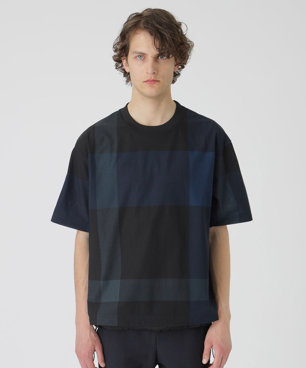 BLACK lab.】ファブリックコンビクレストブリッジチェックT