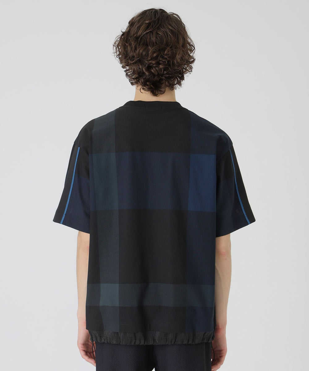 BLACK lab.】ファブリックコンビクレストブリッジチェックT