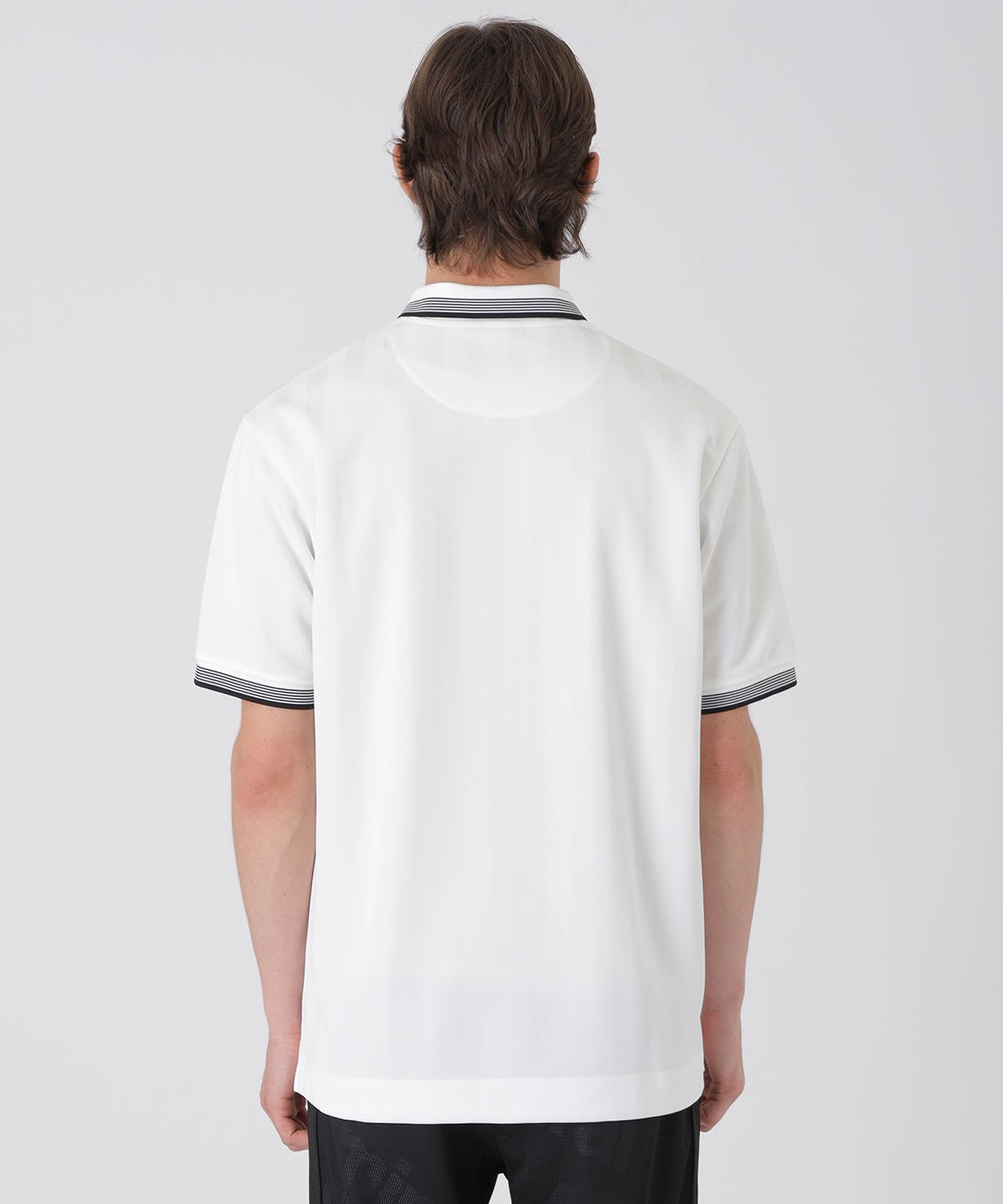 新品✨【BLACK LABEL CRESTBRIDGE】半袖ポロシャツ 白 L 新品未使用 BLACK LABEL CRESTBRIDGE ポロシャツ リネン シアサッカー
