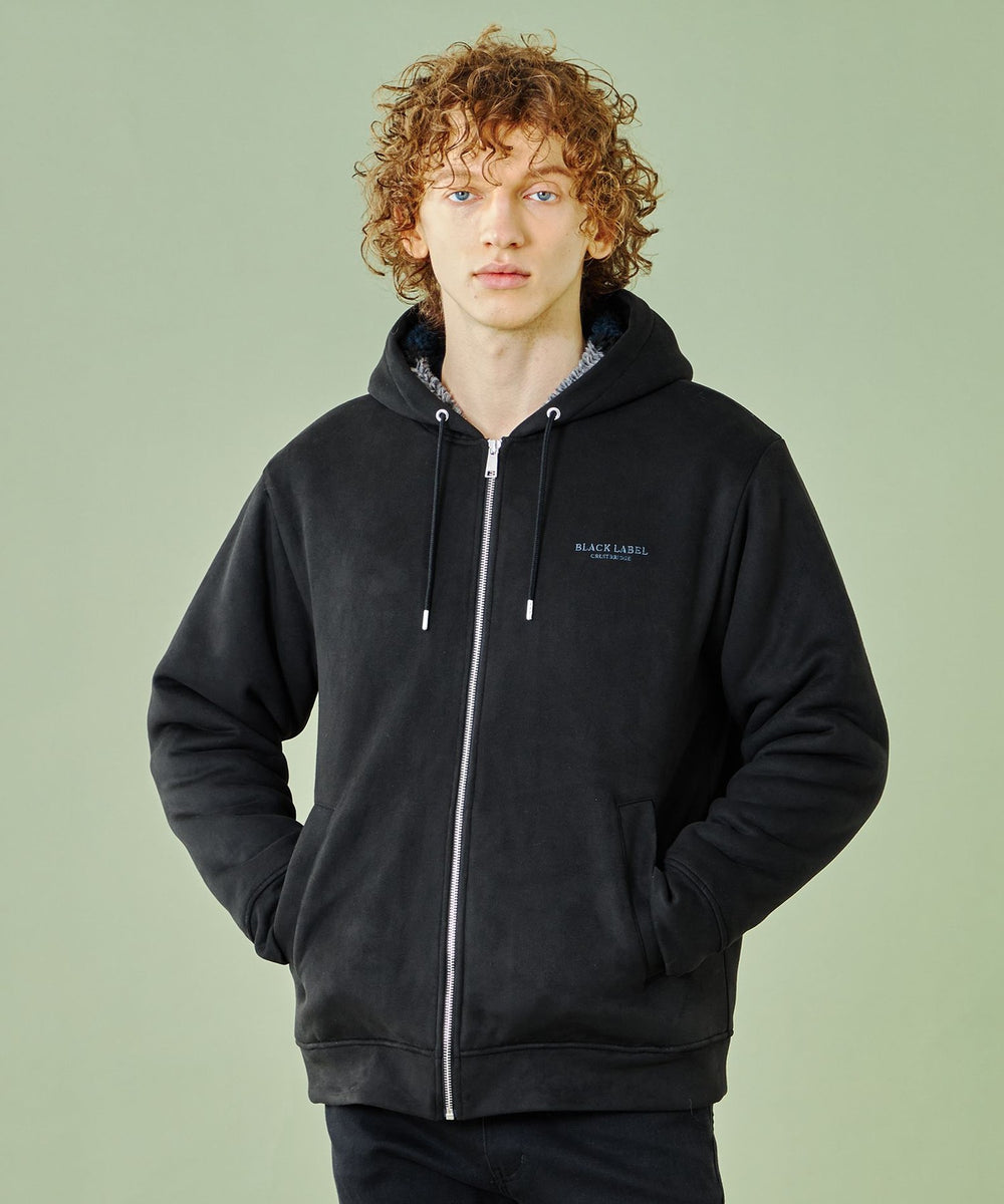 レミレリーフ/パーカー/立体フラップポケット/ビッグシルエット/新品タグ付き WEB限定】バックチェックボアパーカー（WEB限定）｜BLACK LABEL