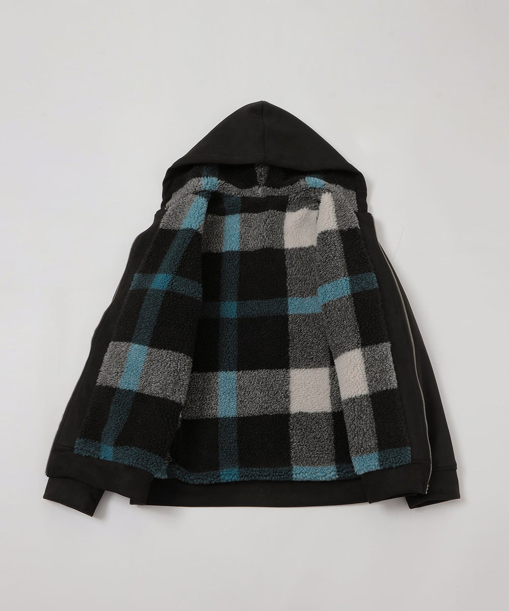 WEB限定】バックチェックボアパーカー（WEB限定）｜BLACK LABEL