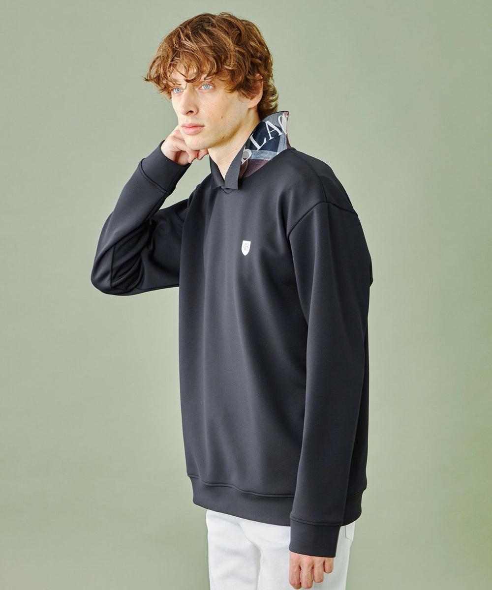 WEB限定】チェックカラースウェットポロシャツ(カットソーWEB限定