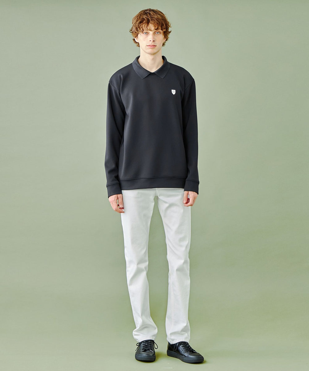 WEB限定】チェックカラースウェットポロシャツ(カットソーWEB限定