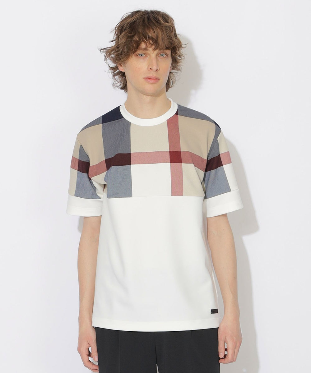 WEB・一部店舗限定】パネルクレストブリッジチェックTシャツ