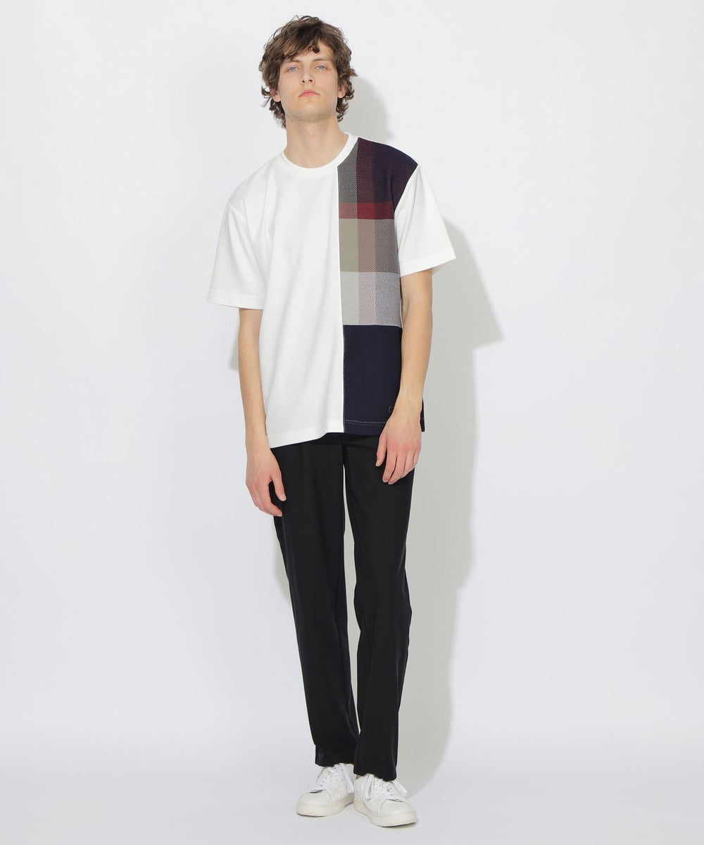 WEB・一部店舗限定】チェックニットドッキングTシャツ（WEB限定