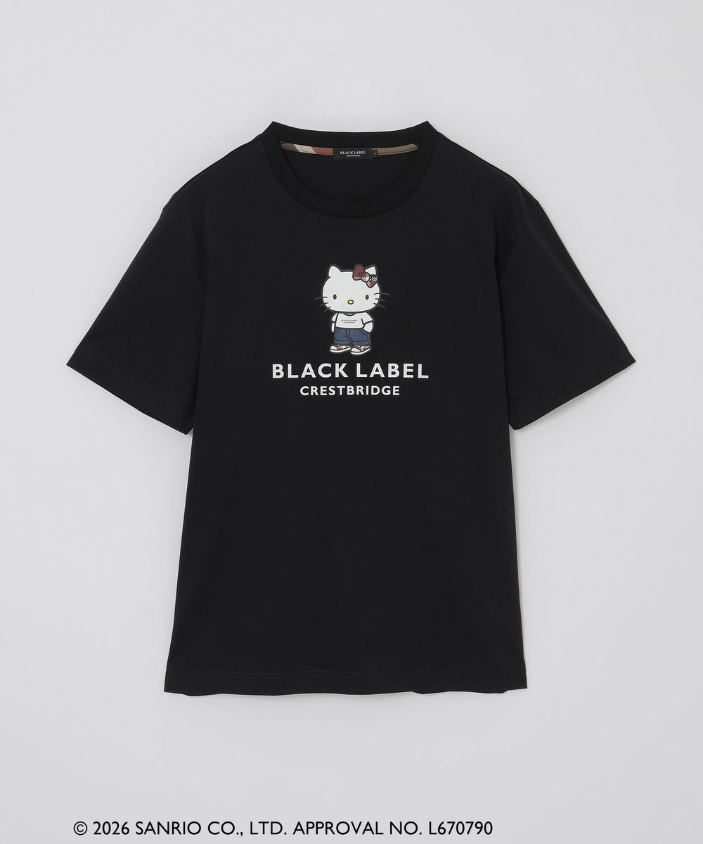 新品タグ付 A-W23プレシャスキティラウンドヘムリラックスTシャツBLACK ハローキティコラボ】クレストブリッジデニムキティTシャツ