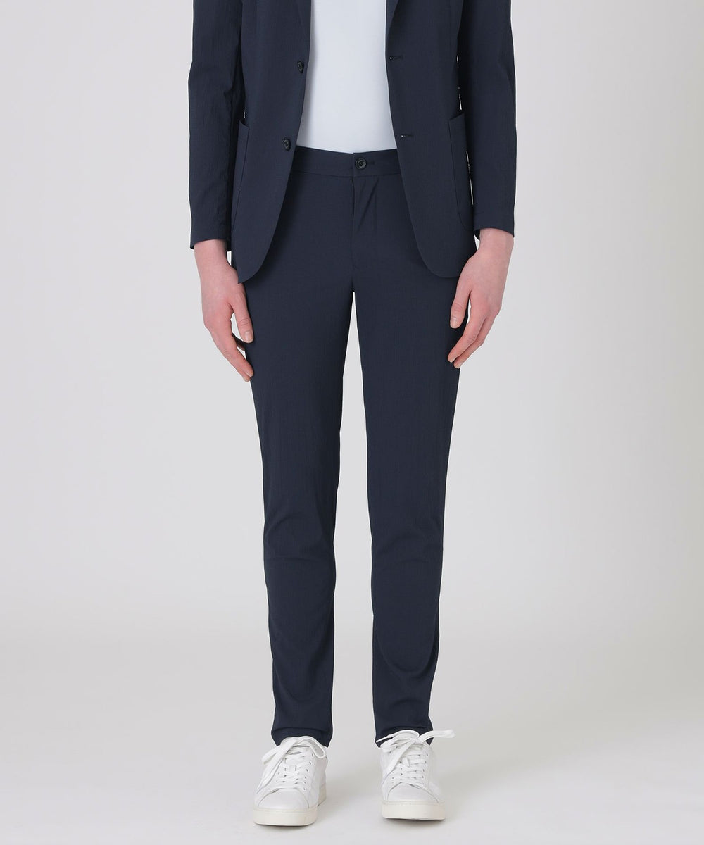 マイクロウェーブシアサッカートラウザーズ（カジュアルパンツ