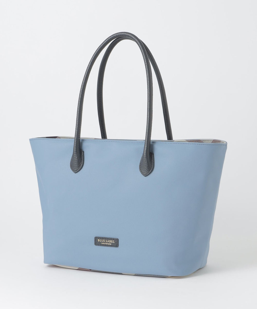 パーシャルクレストブリッジチェックナイロントート（バッグ）｜BLUE