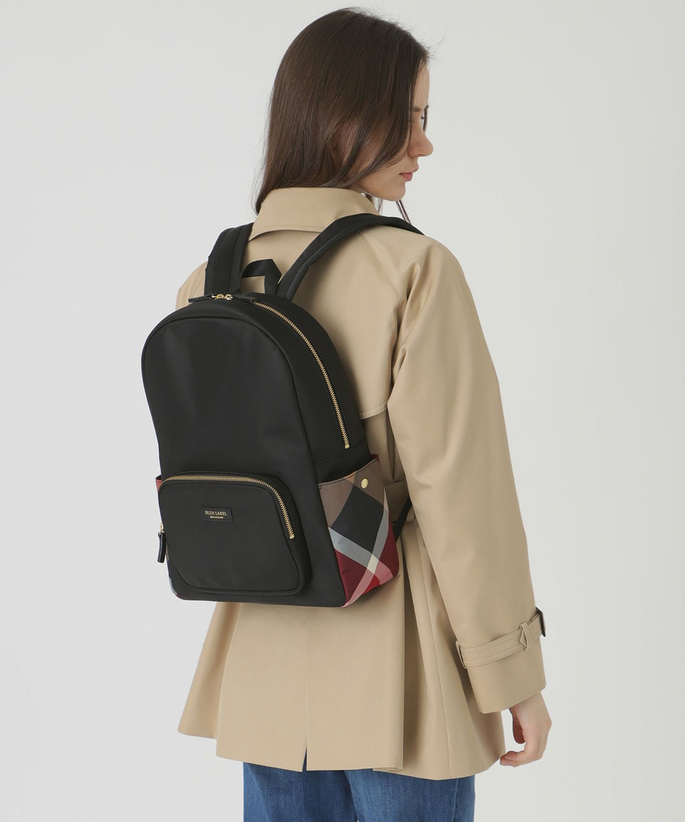 パーシャルクレストブリッジチェックナイロンバックパック（バッグ