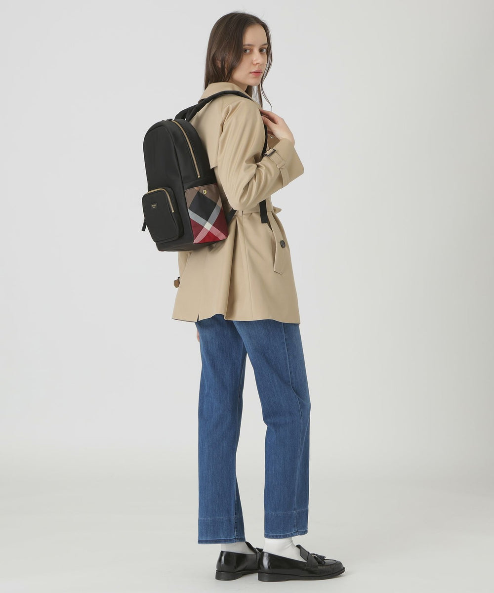 パーシャルクレストブリッジチェックナイロンバックパック（バッグ