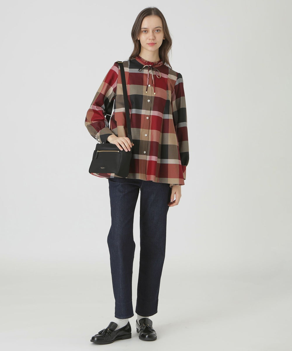 パーシャルクレストブリッジチェックナイロンミニショルダー（バッグ