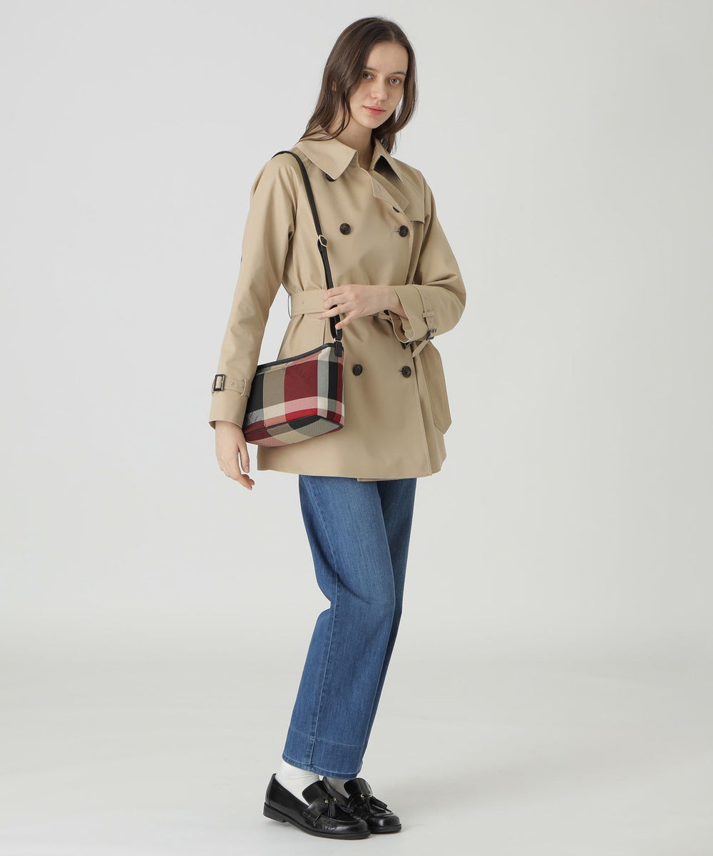 クレストブリッジチェックロゴプリントミニショルダー（バッグ）｜BLUE