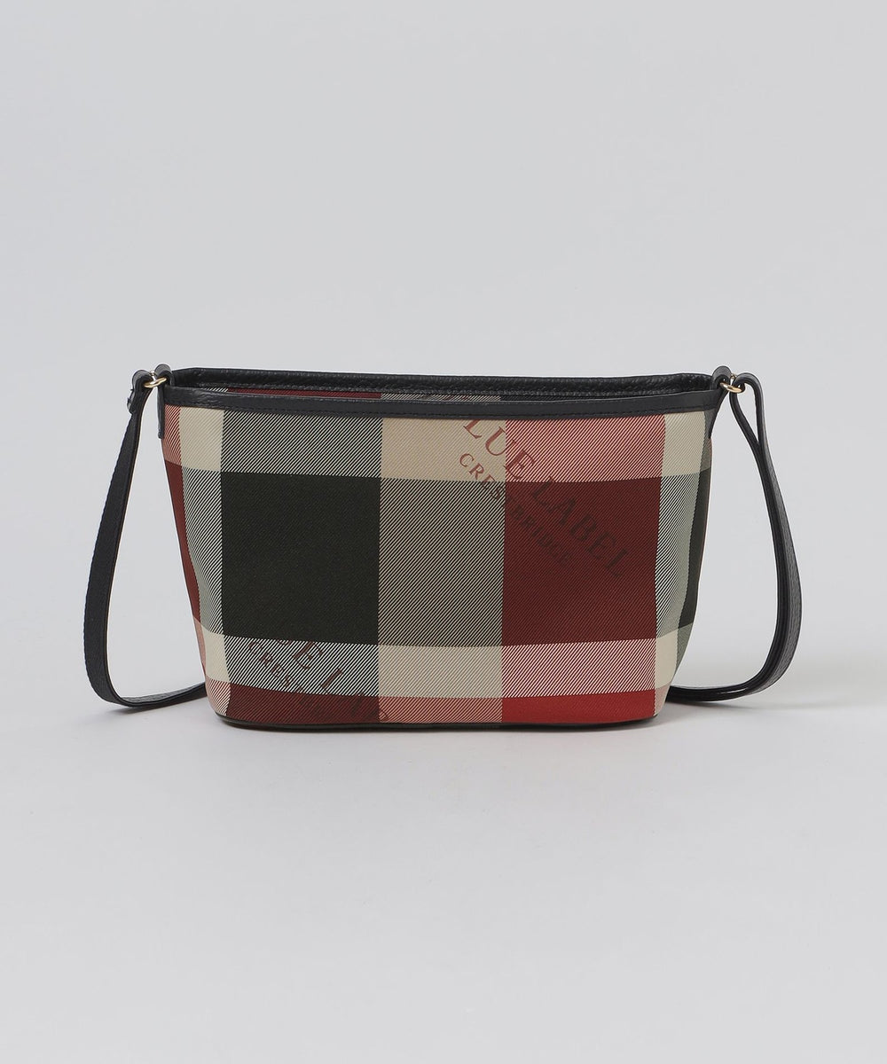 クレストブリッジチェックロゴプリントミニショルダー（バッグ）｜BLUE