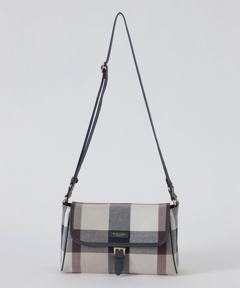 【中古】良品 BLUELABEL ブルーレーベル チェック キャンバス ショルダー バッグ fY0135N 中古・古着通販】BURBERRY BLUE LABEL (バーバリー ブルー レーベル