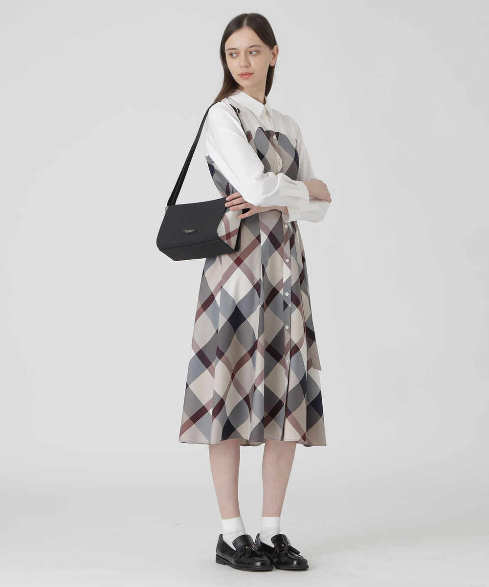 新品タグ付きパーシャルクレストブリッジチェックPVCミニショルダー パーシャルクレストブリッジチェックPVCミニショルダー（バッグ