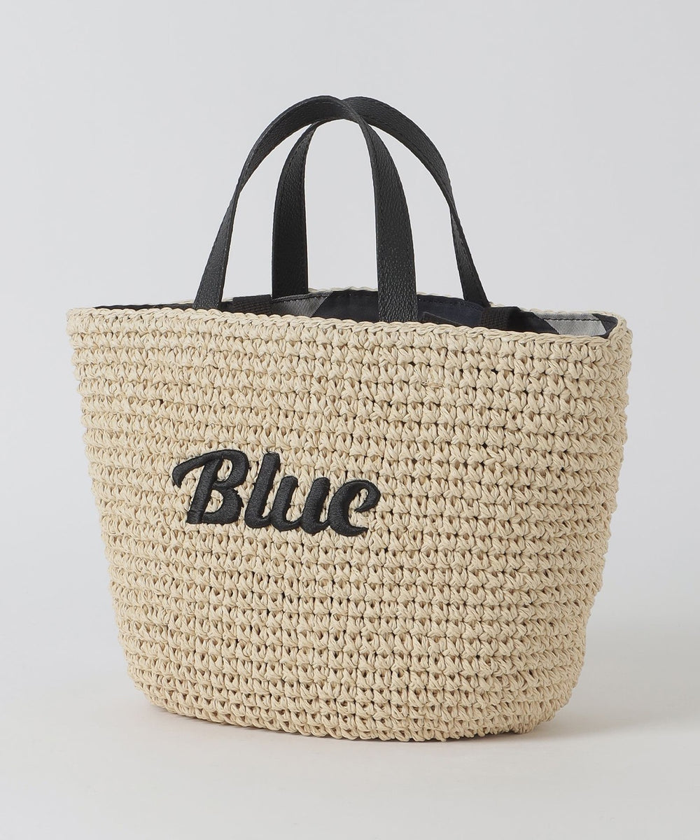 新品❤️タグ付き　ブルーレーベルクレストブリッジ  ペーパーヤーントートバッグ ロゴ刺繍ペーパートート（バッグ）｜BLUE LABEL CRESTBRIDGE(ブルー