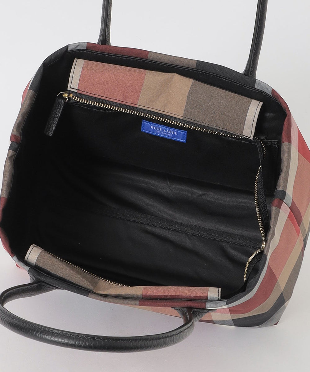 シャドークレストブリッジチェックトート（バッグ）｜BLACK