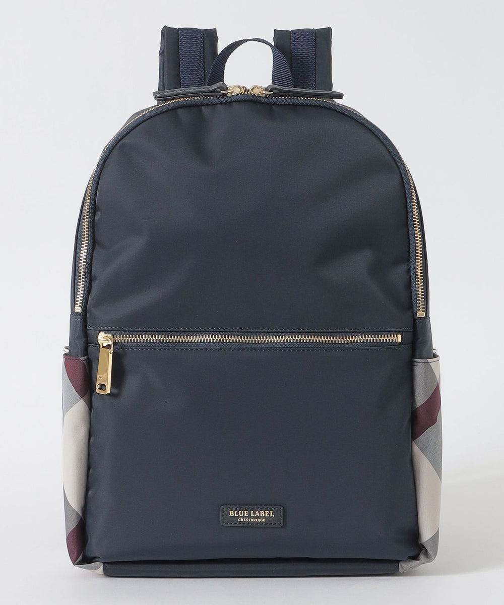 パーシャルクレストブリッジチェックナイロンバックパック