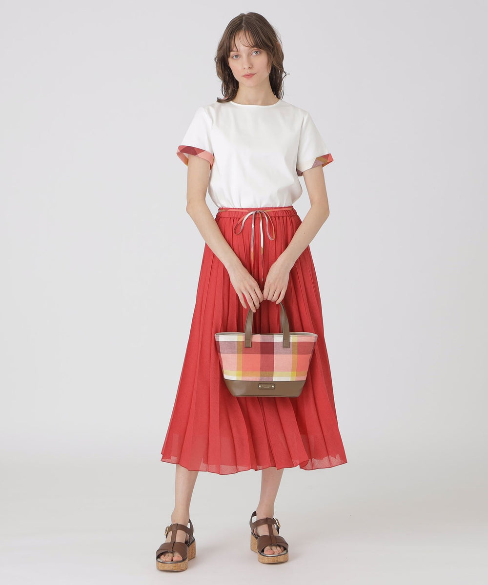クレストブリッジチェックコットンリネンミニトート（バッグ