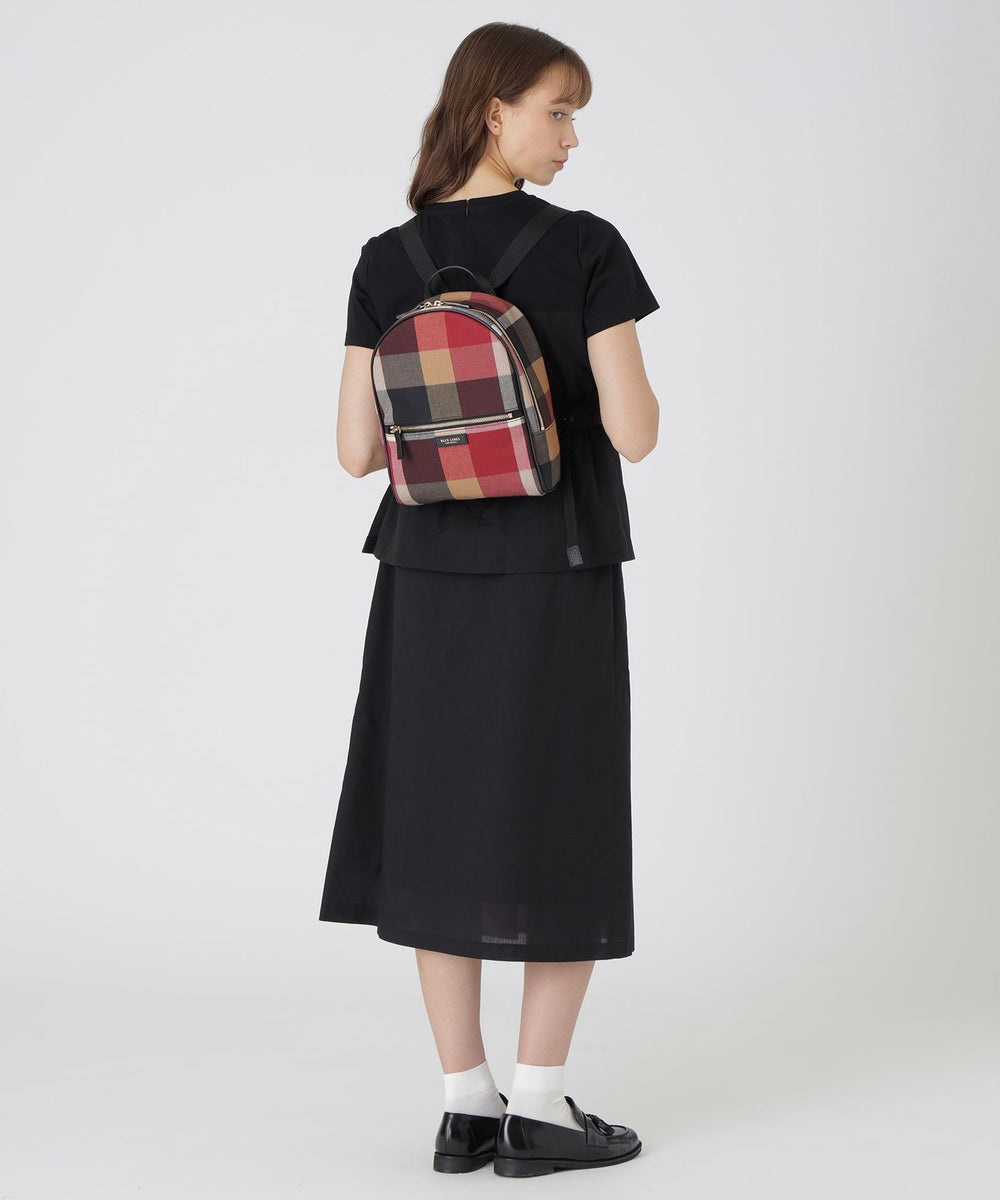 BLUE LABEL クレストブリッジチェックPVCバックパック　レッド クレストブリッジチェックPVCバックパック（バッグ）｜BLUE