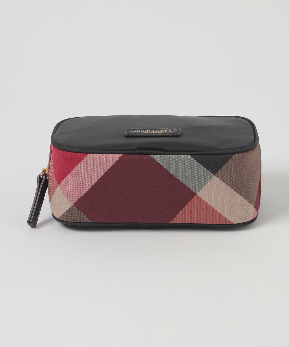 パーシャルクレストブリッジチェックナイロンポーチ（ウォレット