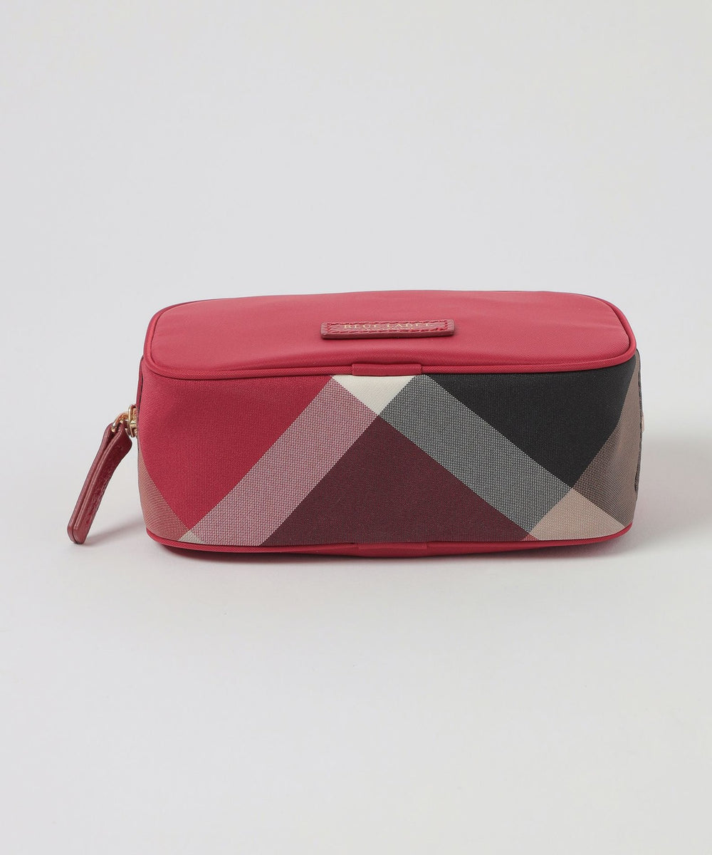 パーシャルクレストブリッジチェックナイロンポーチ（ウォレット