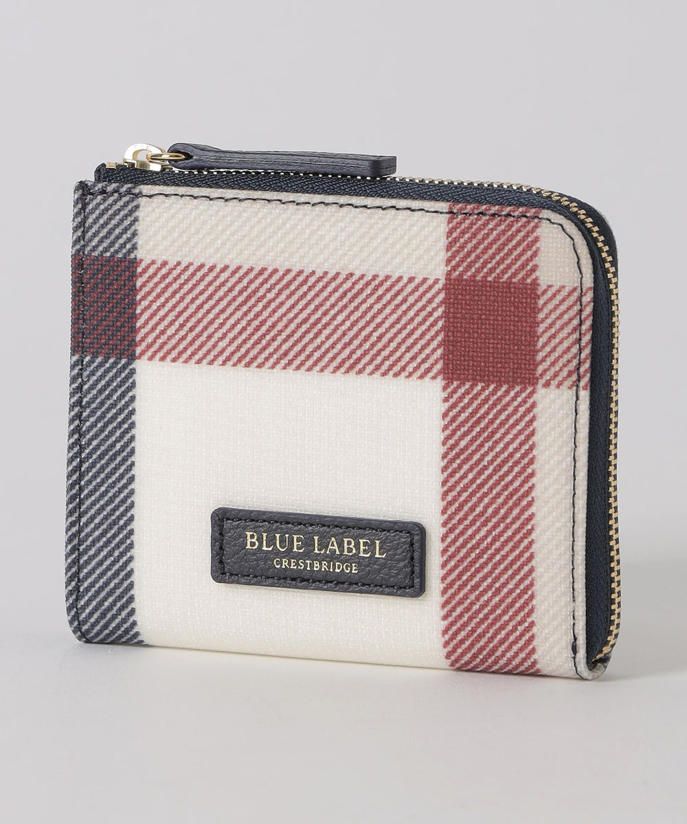 BLUELABEL CRESTBRIDGE ブルーレーベル クレストブリッジ クレストブリッジチェックPVC L字財布(ウォレット/ポーチ