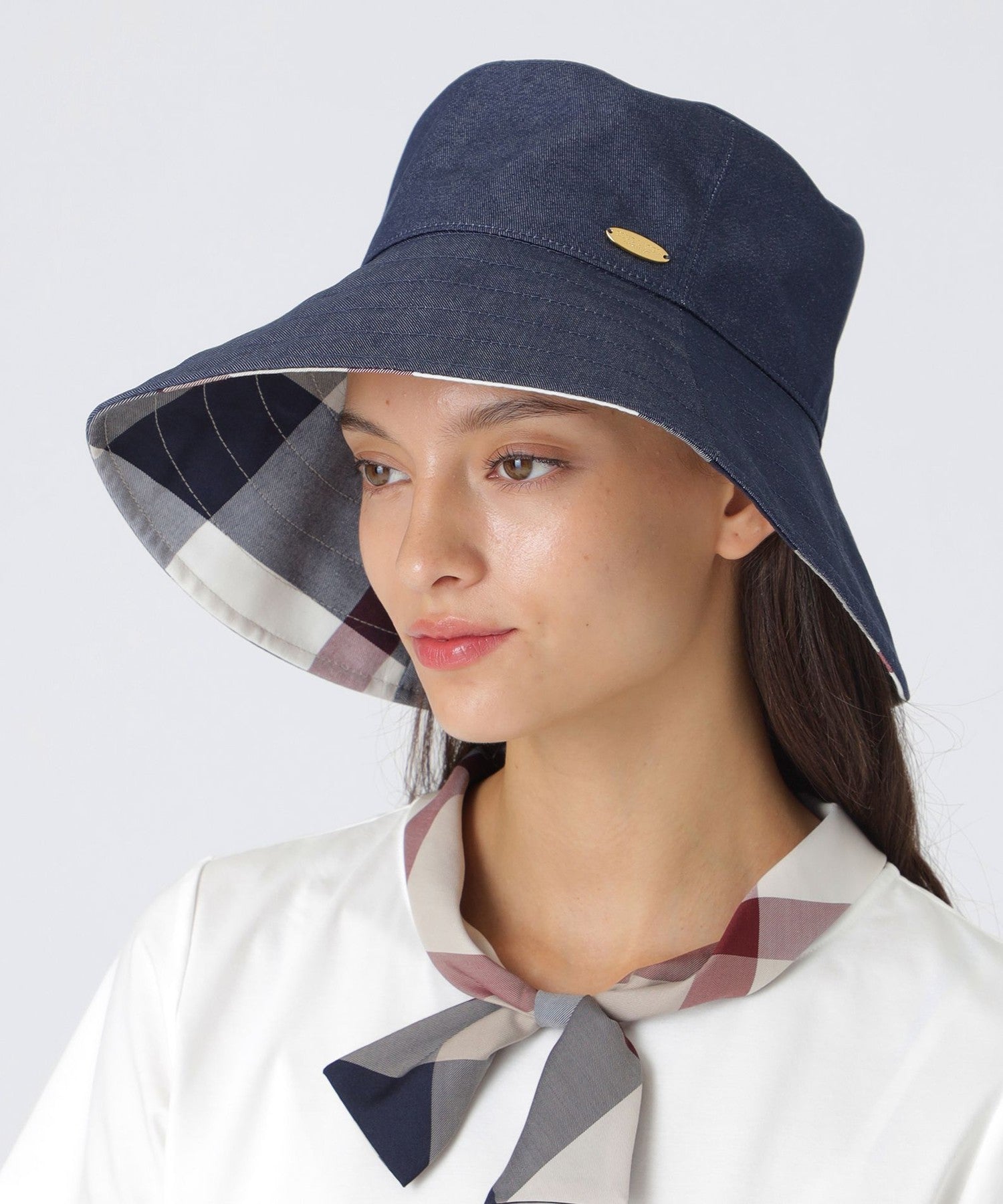 新品ブルーレーベルリバーシブルバケットハット BLUE LABEL / BLACK LABEL CRESTBRIDGE｜リバーシブルバケット