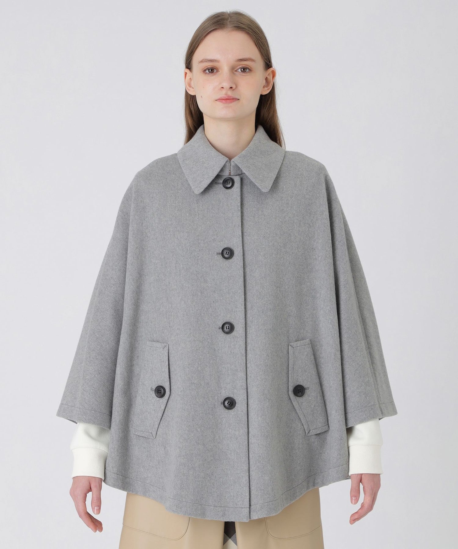 極美品✨　ブルーレーベルクレストブリッジ　Pコート　ラビットファー　2way COAT COLLECTION｜BLUE LABEL CRESTBRIDGE(ブルーレーベル