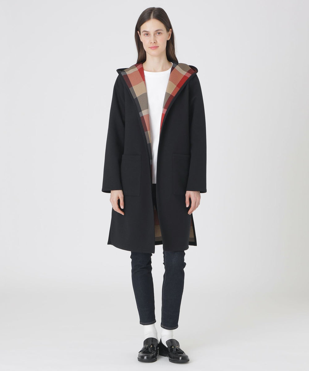 クレストブリッジチェックリバーシブルダンボールコーディガン