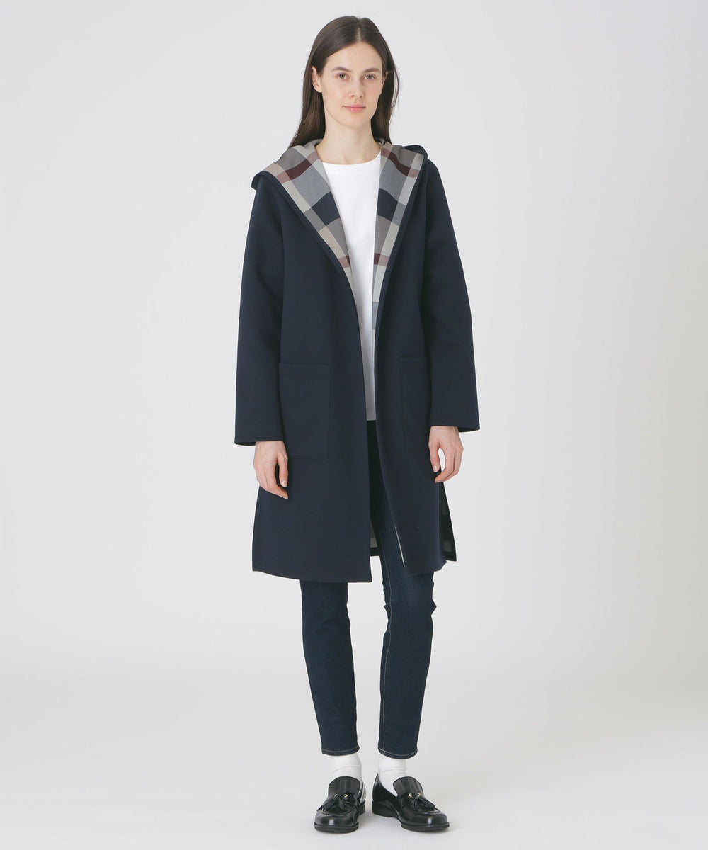 クレストブリッジチェックリバーシブルダンボールコーディガン