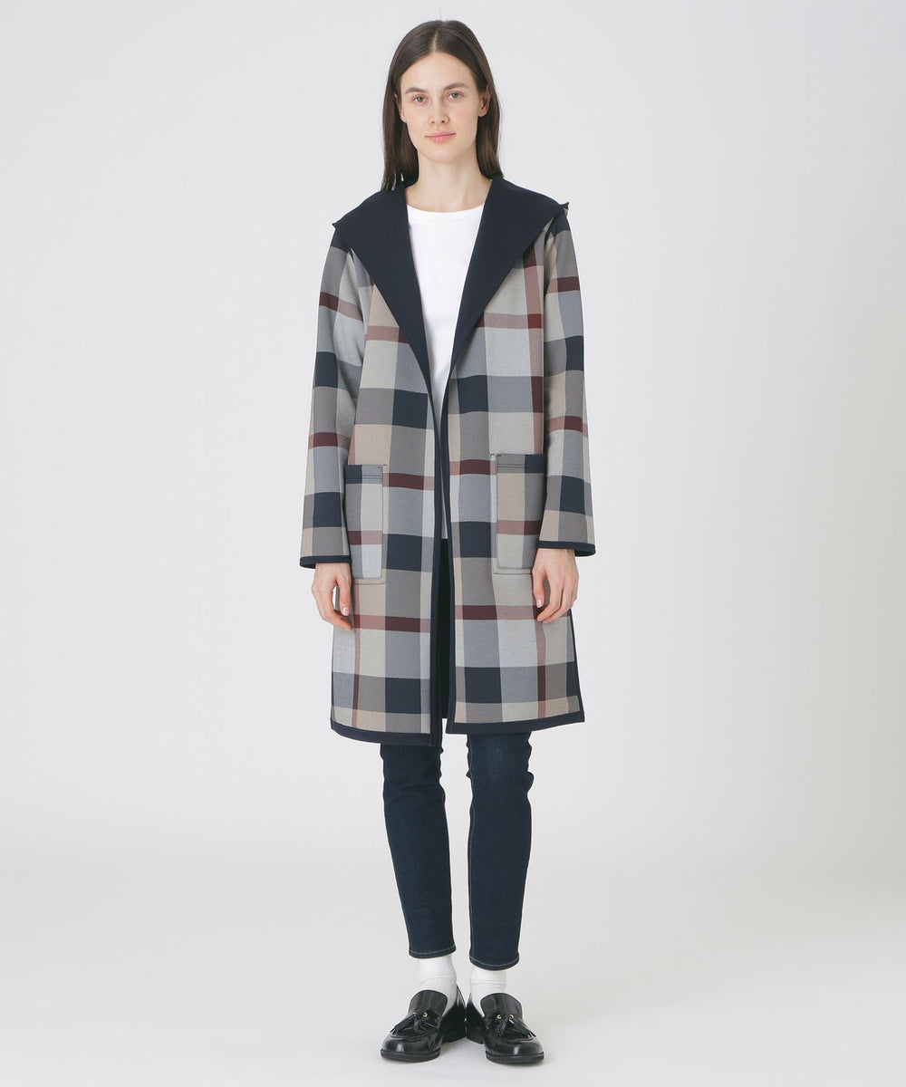 ブルーレーベルクレストブリッジ リバーシブルダンボールコーディガン クレストブリッジチェックリバーシブルダンボールコーディガン