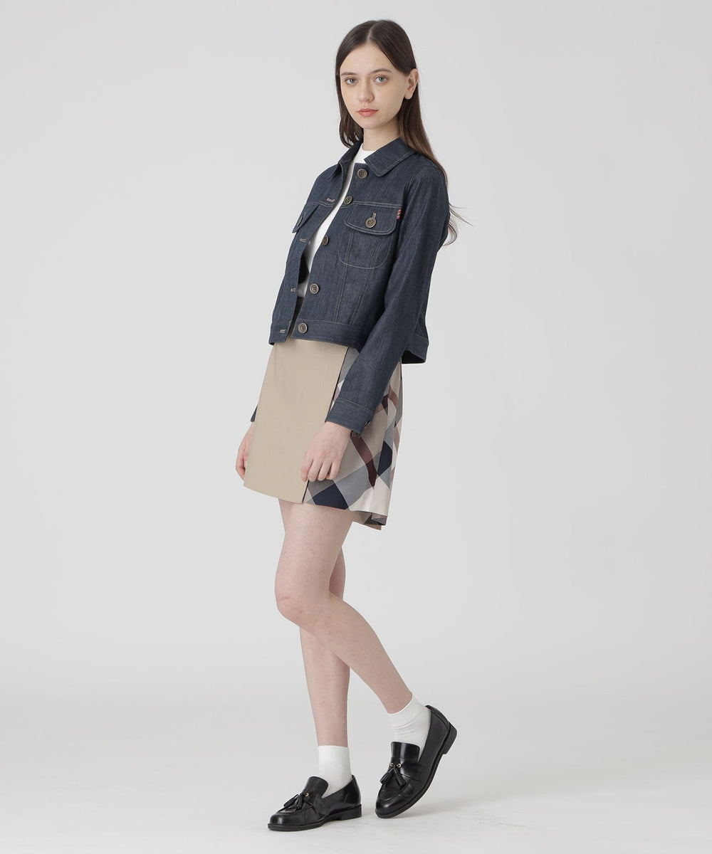 38 ブルーレーベル　クレストブリッジ　アウター　ボア　ジャケット　ブルゾン BLUE LABEL CRESTBRIDGE（ブルーレーベルクレストブリッジ）の