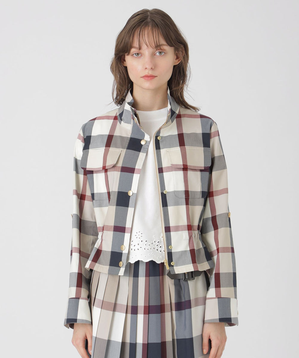 店舗限定】クレストブリッジチェックコットンソロストレッチ