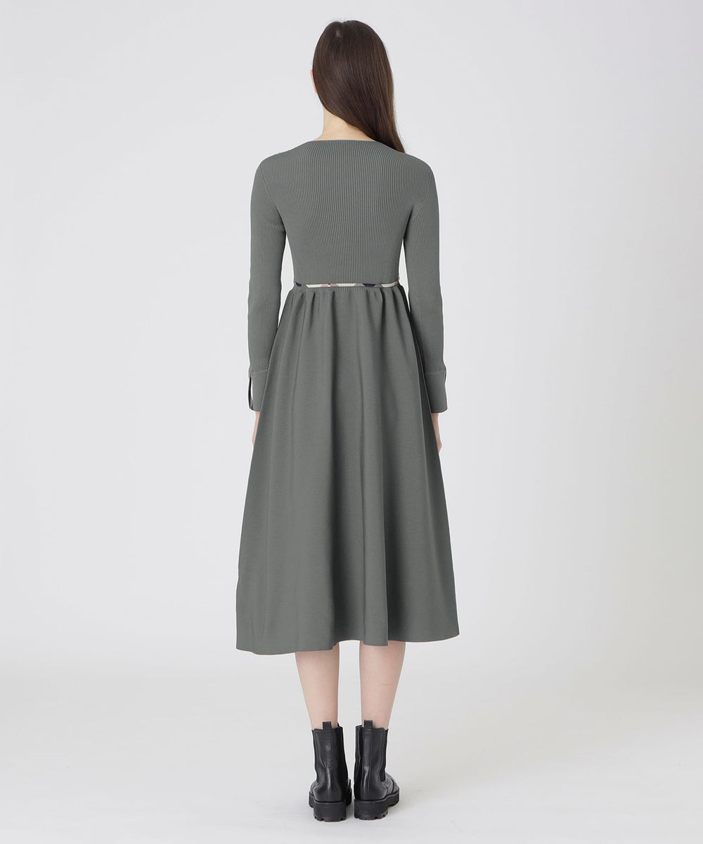 スポンディッシュポリエステルニットドレス（ドレス）｜BLUE LABEL