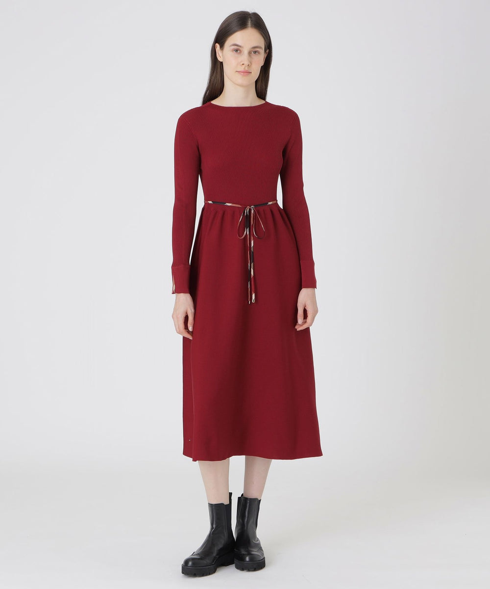 ブルーレーベルクレストブリッジ 美品 モヘヤ ニット 赤 黒 38 STK ブルーレーベルクレストブリッジ BLUE LABEL CRESTBRIDGE クレスト