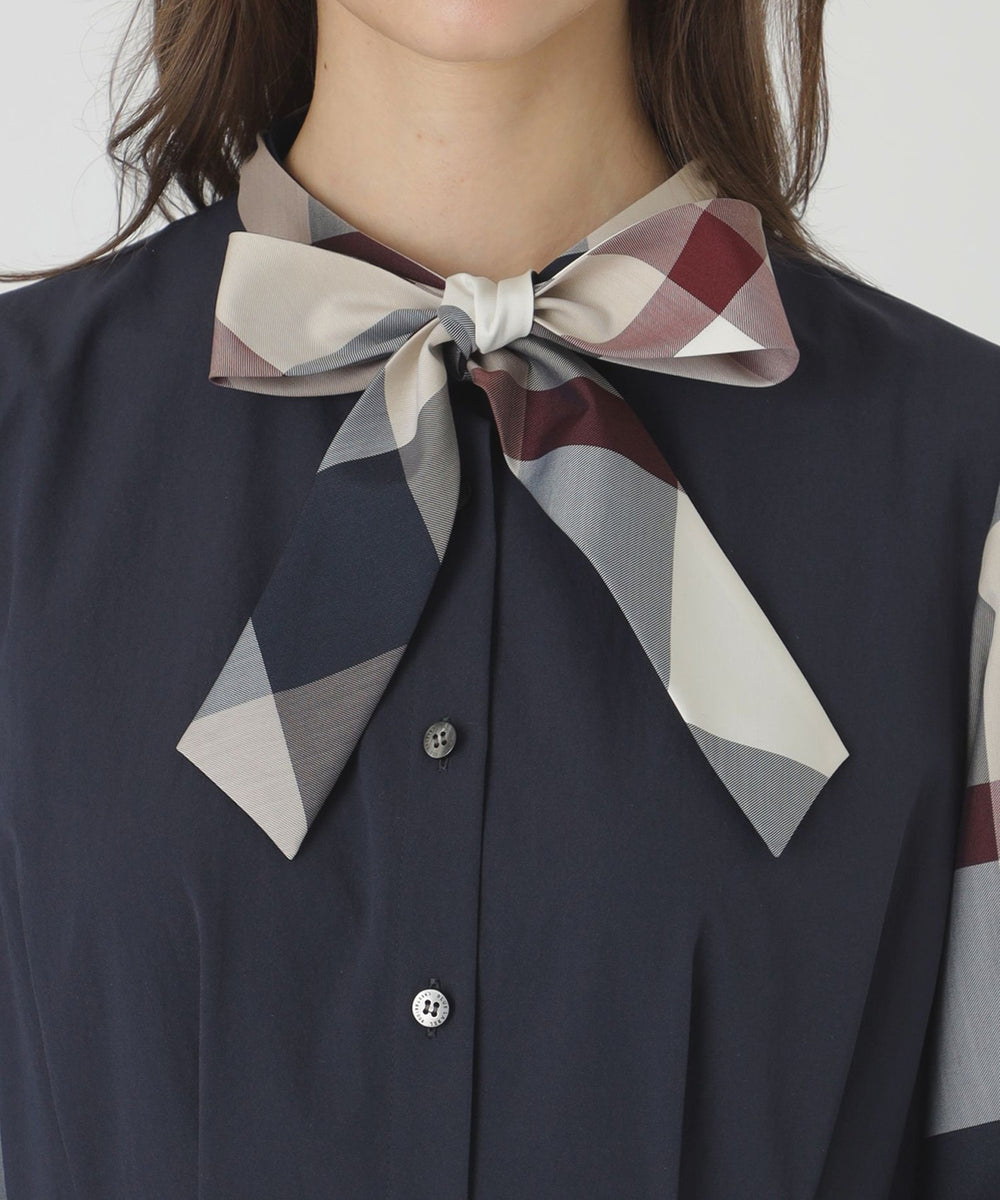 チェックスリーブドレス（ドレス）｜BLUE LABEL CRESTBRIDGE(ブルー