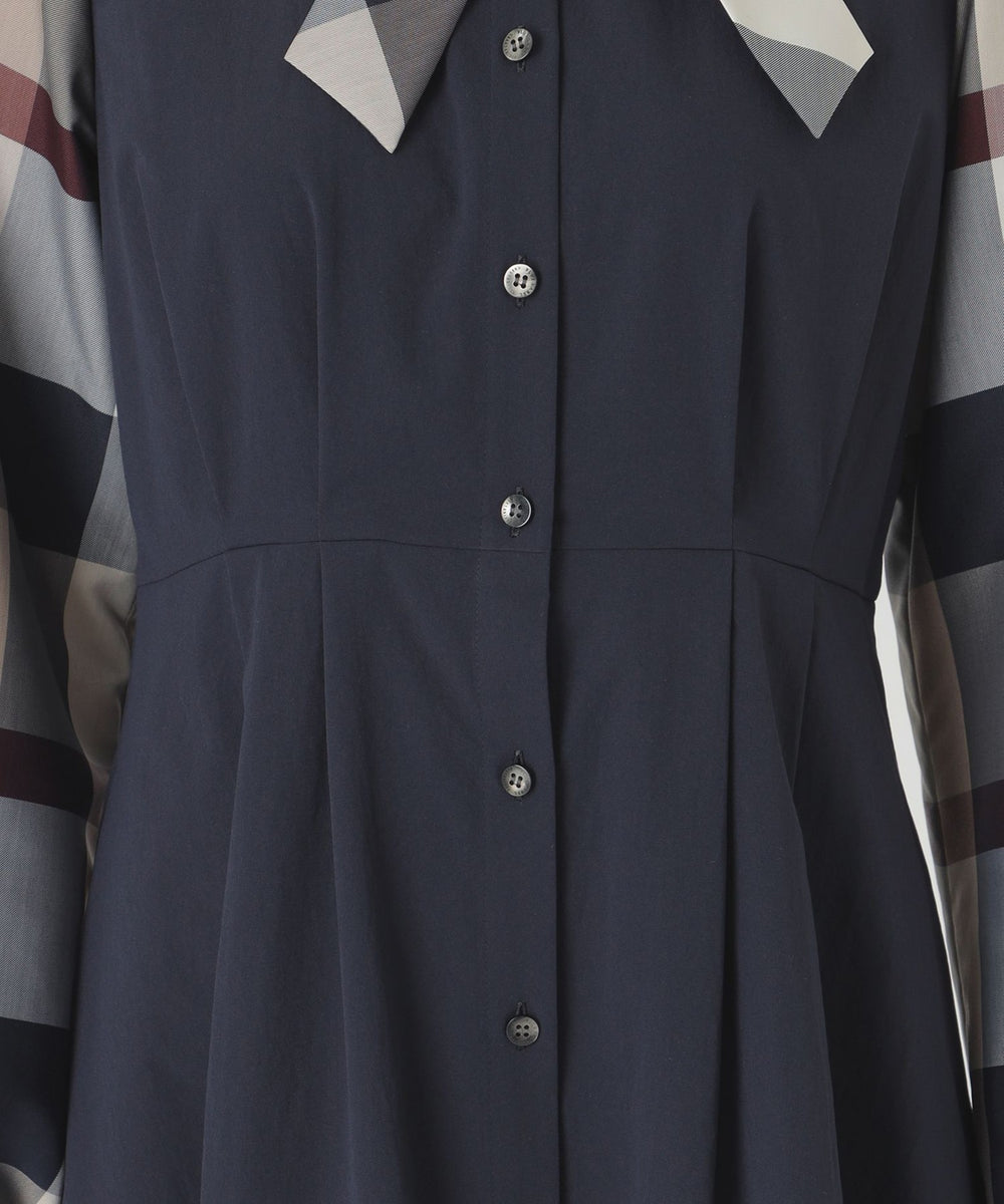 チェックスリーブドレス（ドレス）｜BLUE LABEL CRESTBRIDGE(ブルー