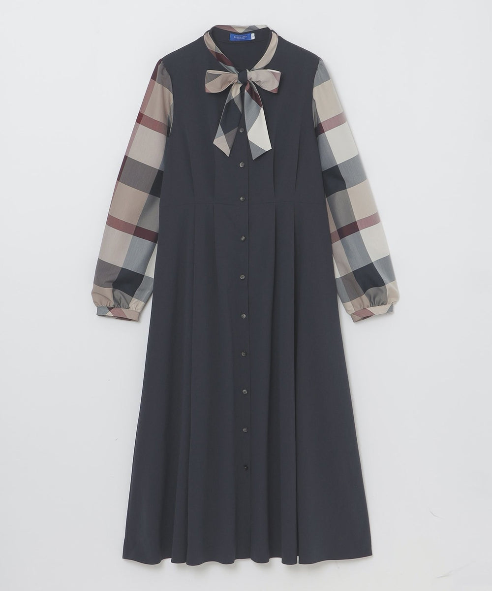 チェックスリーブドレス（ドレス）｜BLUE LABEL CRESTBRIDGE(ブルー