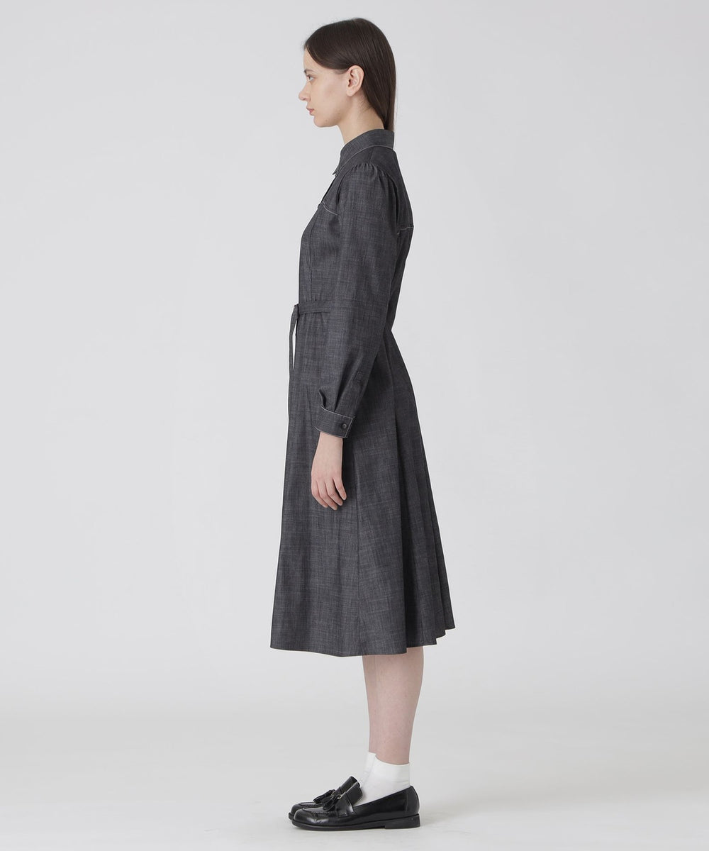 ライトスラブシャンブレーシャツドレス（ドレス）｜BLUE LABEL