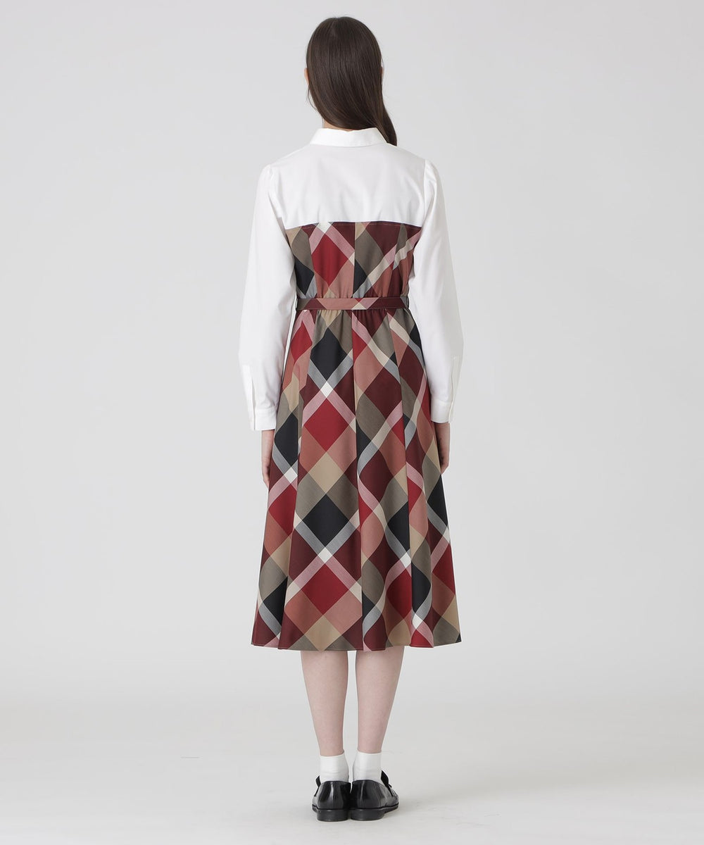 クレストブリッジチェックライトクロッシングツイルシャツドレス