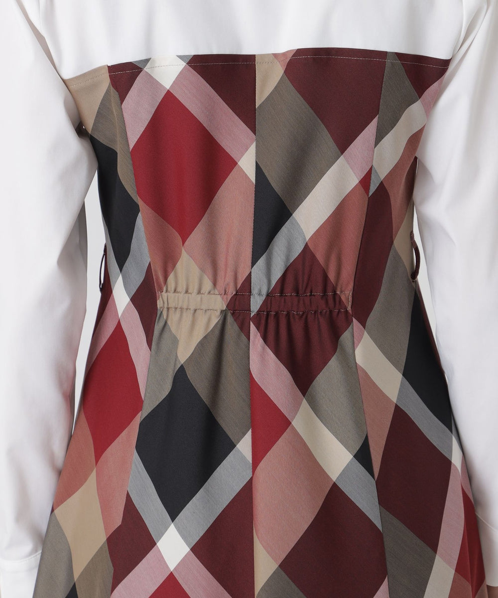 クレストブリッジチェックライトクロッシングツイルシャツドレス