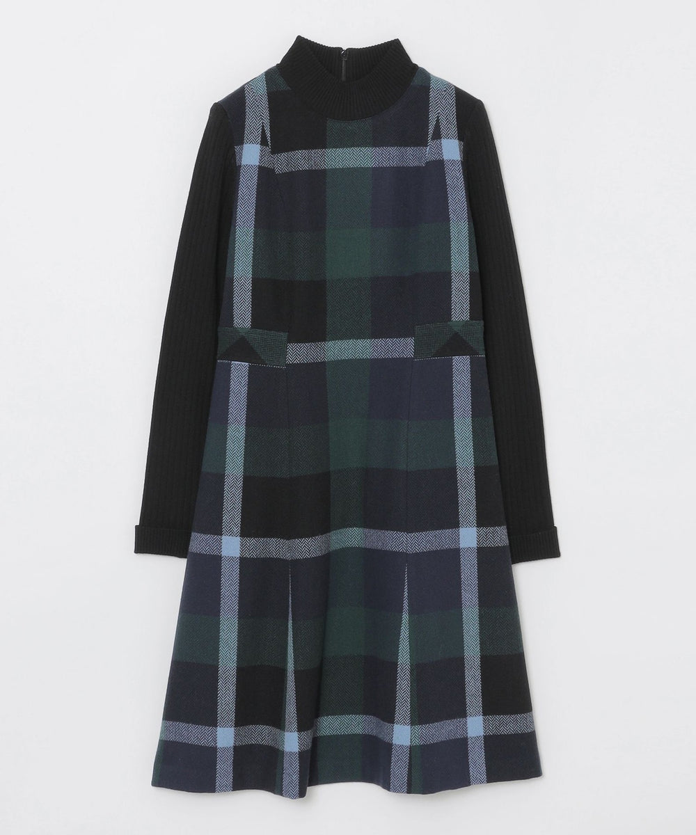 BLUE LABEL CRESTBRIDGE リブスリーブAラインドレス-