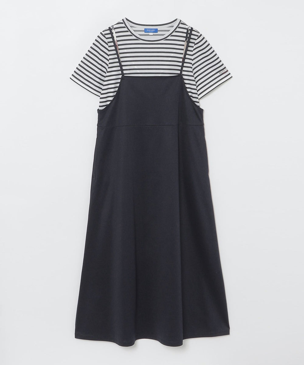 ブルーレーベル セットアップ キャミワンピース Tシャツ ホワイト ネイビー