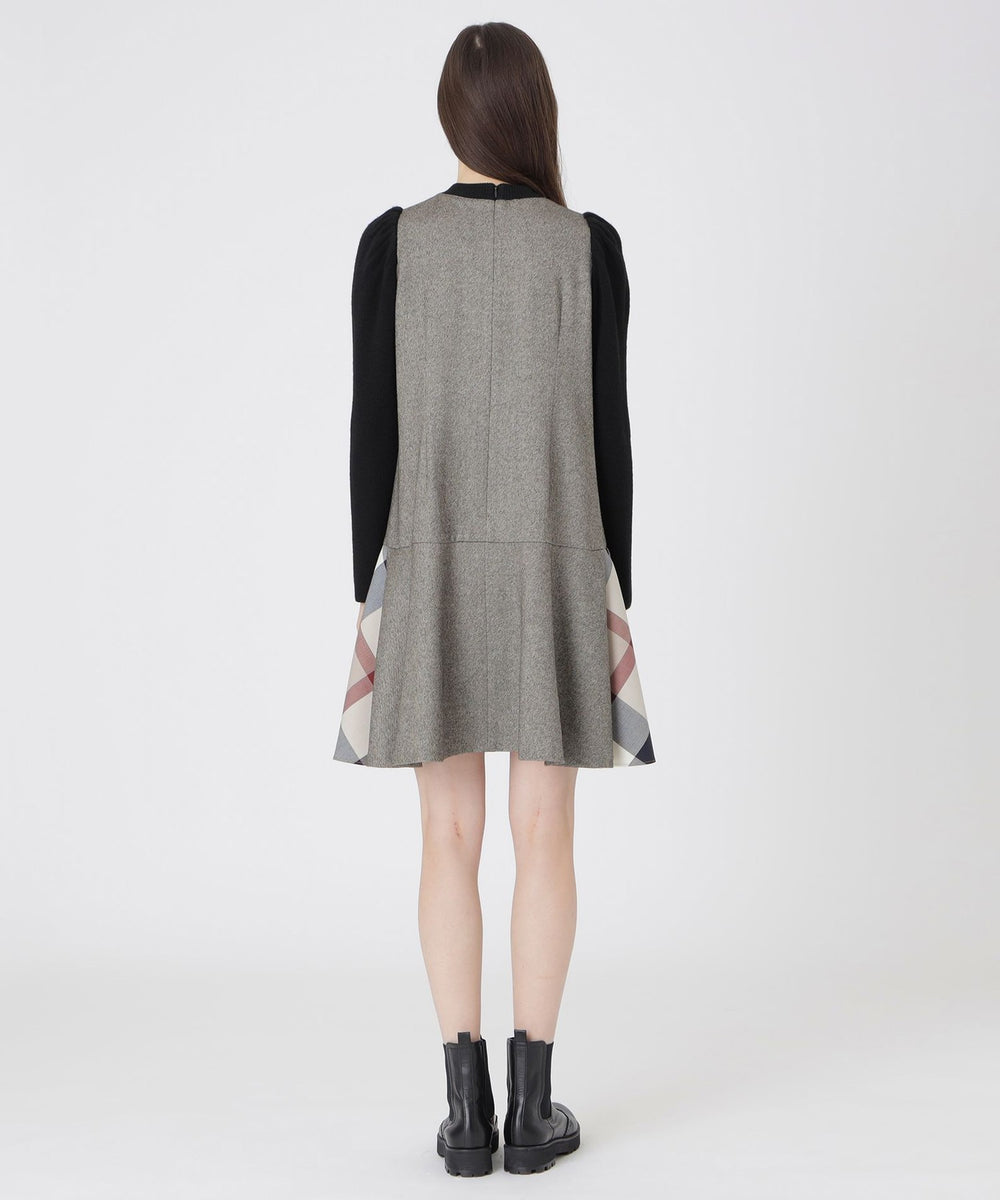 2025winter商品ブルーレーベルクレストブリッジ ツイードドッキングドレス ツイードドッキングドレス（ドレス）｜BLUE LABEL CRESTBRIDGE(ブルー