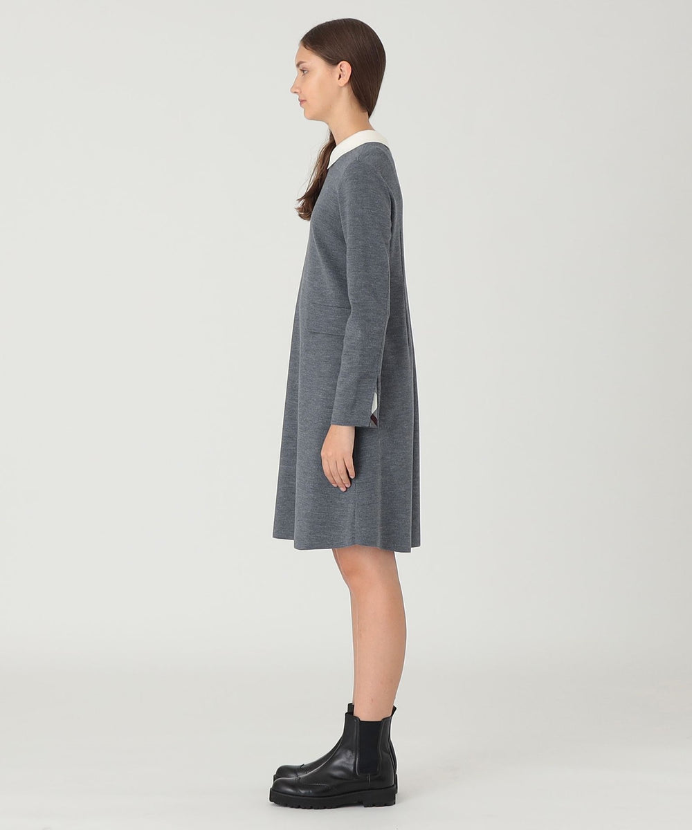 【ブルーレーベルクレストブリッジ】ニットドレス 襟付きニットドレス（ドレス）｜BLUE LABEL CRESTBRIDGE(ブルー